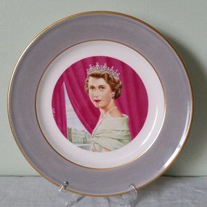 Queen Elizabeth II 1953 Coronation plate Mayer China 10.25" by Allen Hughes